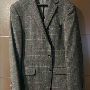Jos. A. Bank Charcoal Gray Windowpane Blazer